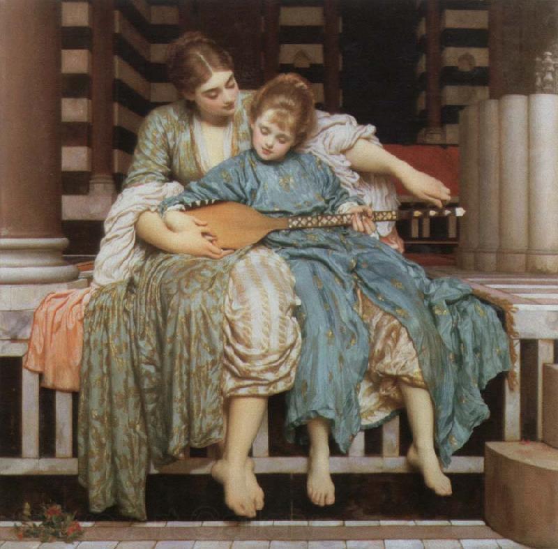 Lord Frederic Leighton the music lesson Germany oil painting art